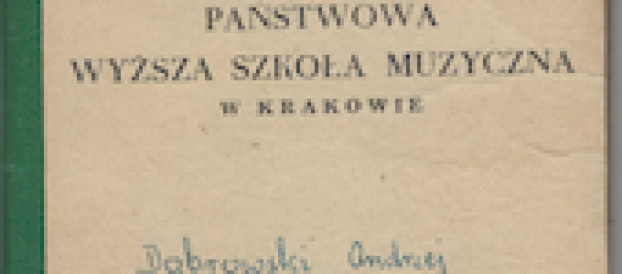 1956. Kraków, Państwowa Wyższa Szkoła Muzyczna.